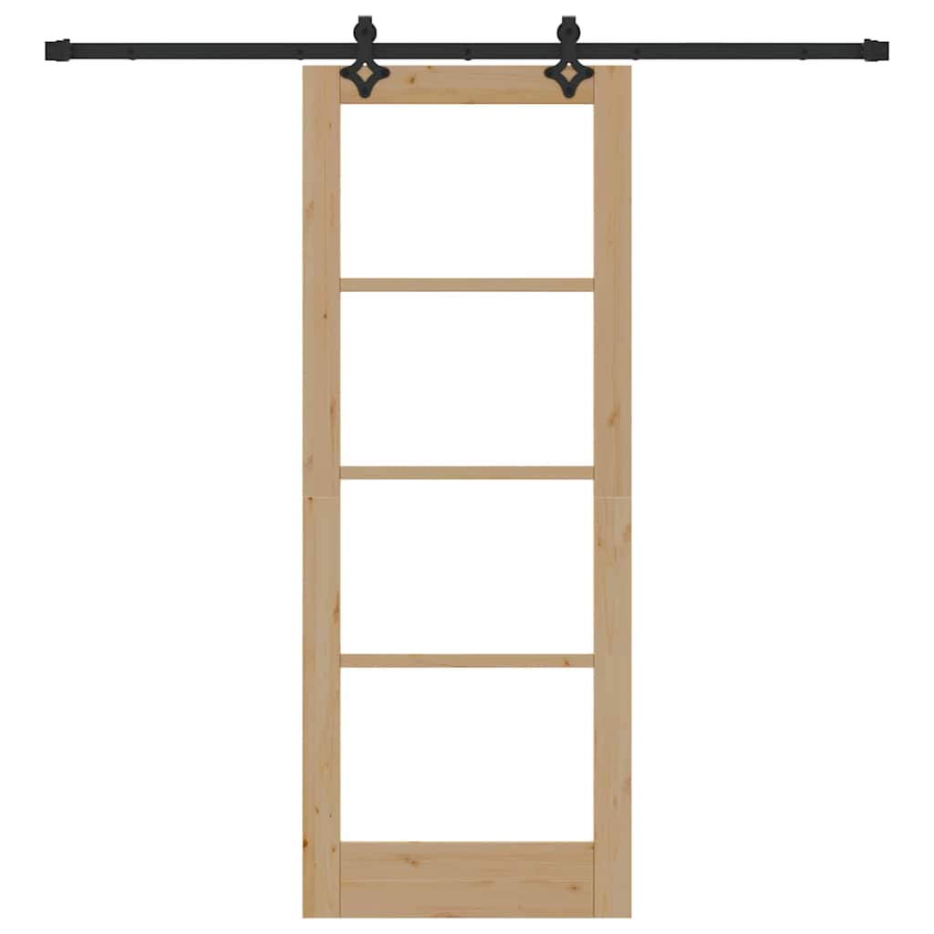 Sliding Door Manual ORKDAL Brown 78 x 202 cm Wood and metal