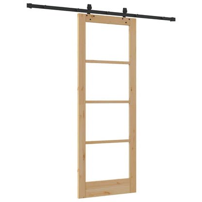 Sliding Door Manual ORKDAL Brown 78 x 211 cm Wood and metal