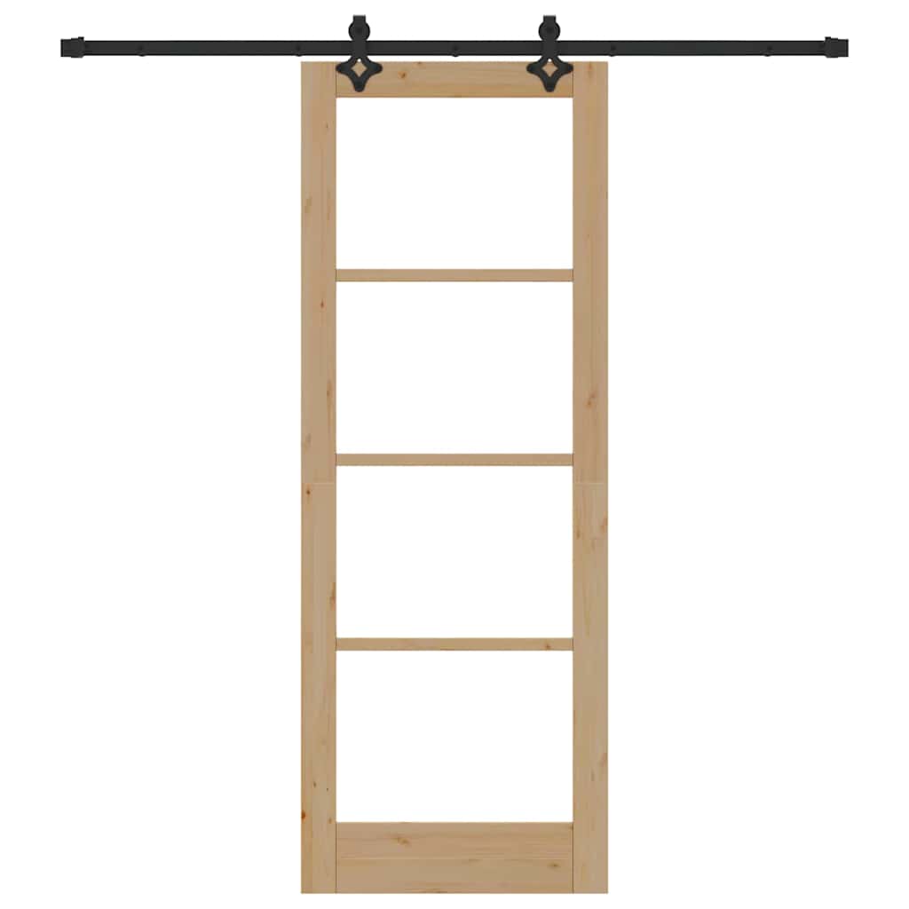 Sliding Door Manual ORKDAL Brown 78 x 211 cm Wood and metal