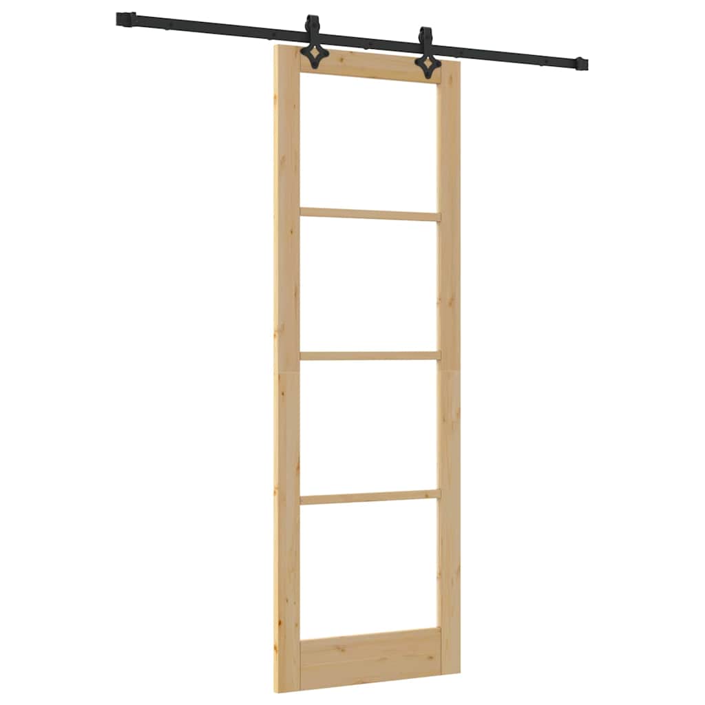 Sliding Door Manual ORKDAL Brown 78 x 232 cm Wood and metal
