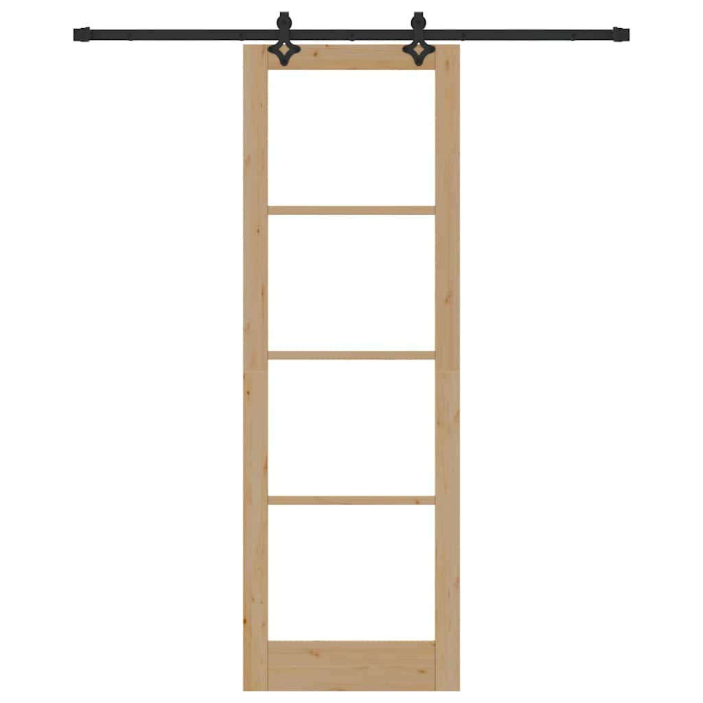 Sliding Door Manual ORKDAL Brown 78 x 232 cm Wood and metal