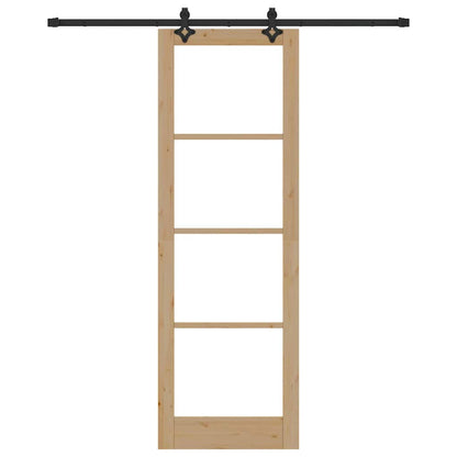 Sliding Door Manual ORKDAL Brown 78 x 232 cm Wood and metal