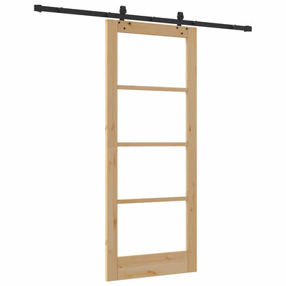 Sliding Door Manual ORKDAL Brown 83 x 202 cm Wood and metal