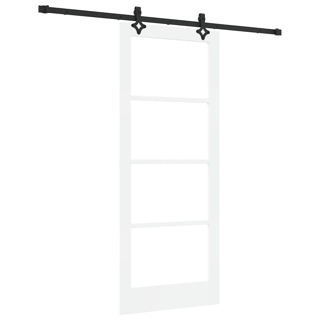 Sliding Door Manual ORKDAL White 83 x 202 cm Wood and metal