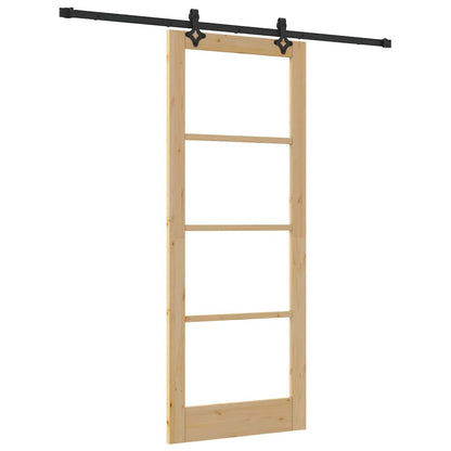 Sliding Door Manual ORKDAL Brown 83 x 211 cm Wood and metal