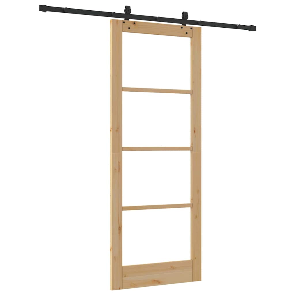 Sliding Door Manual ORKDAL Brown 83 x 211 cm Wood and metal