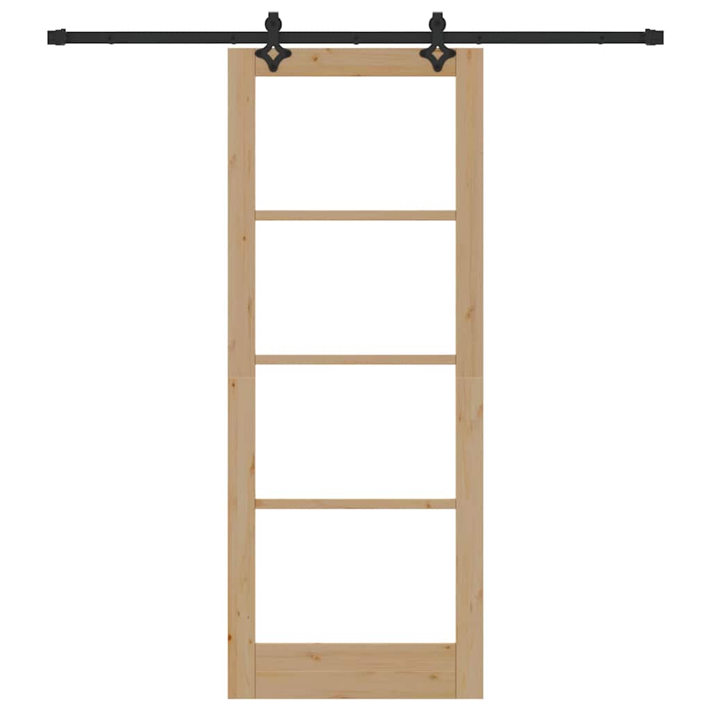 Sliding Door Manual ORKDAL Brown 83 x 211 cm Wood and metal
