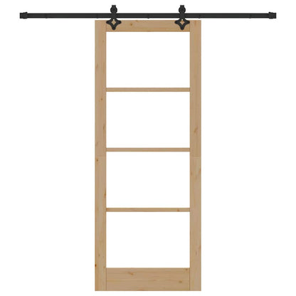 Sliding Door Manual ORKDAL Brown 83 x 211 cm Wood and metal