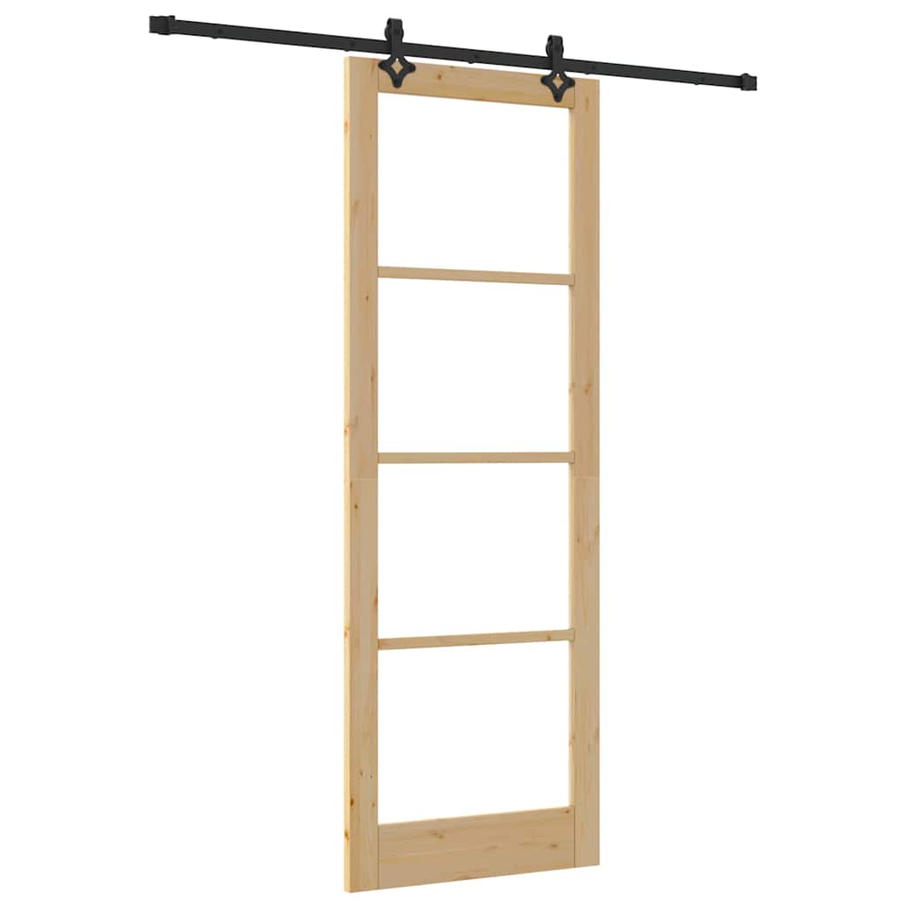 Sliding Door Manual ORKDAL Brown 83 x 232 cm Wood and metal