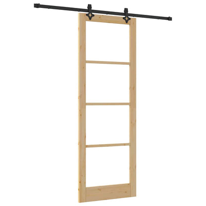 Sliding Door Manual ORKDAL Brown 83 x 232 cm Wood and metal