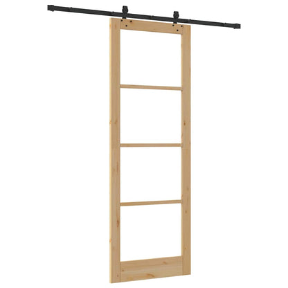 Sliding Door Manual ORKDAL Brown 83 x 232 cm Wood and metal