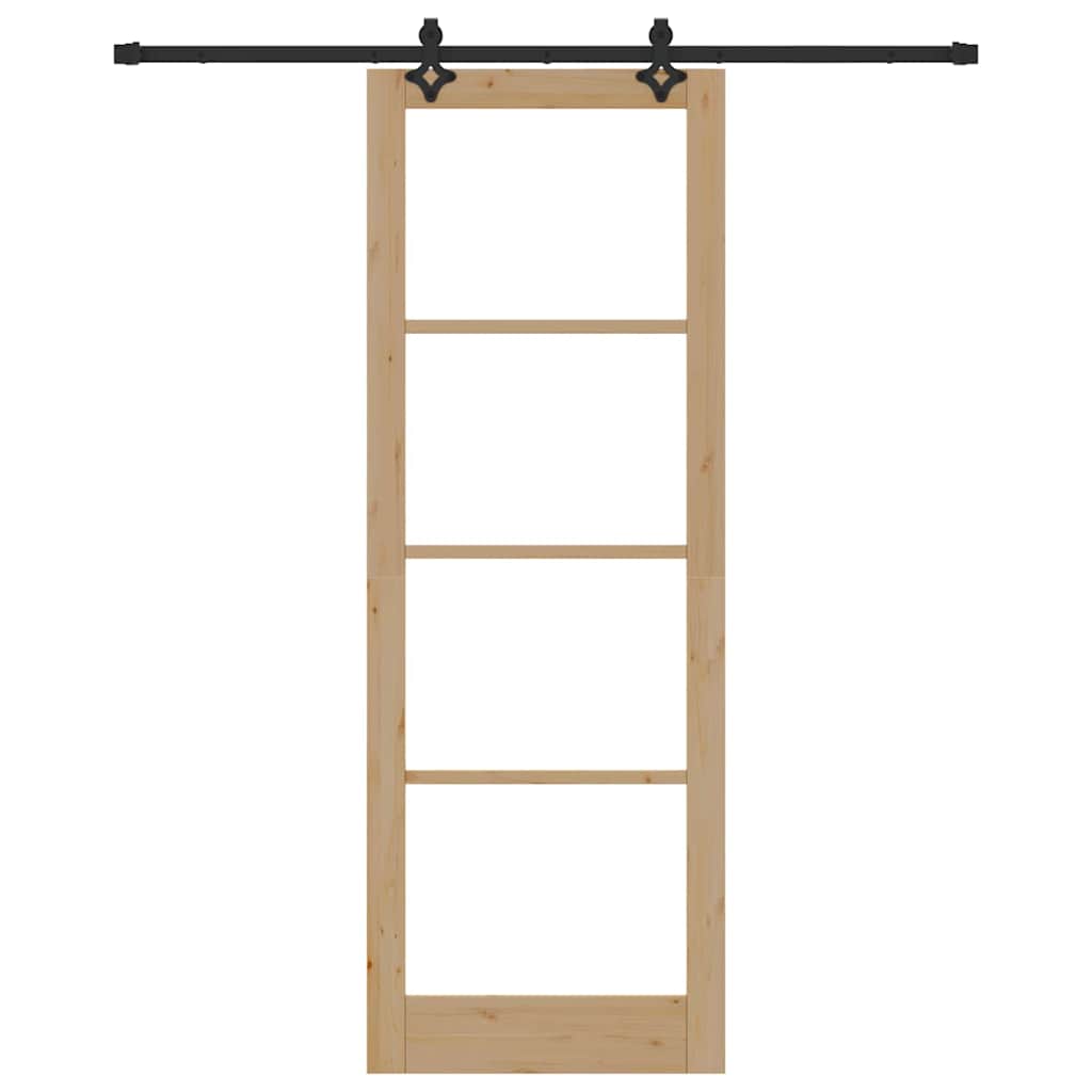 Sliding Door Manual ORKDAL Brown 83 x 232 cm Wood and metal