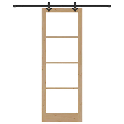 Sliding Door Manual ORKDAL Brown 83 x 232 cm Wood and metal