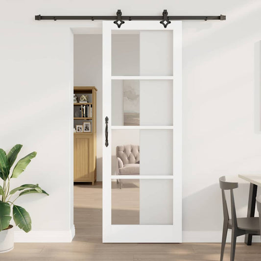 Sliding Door Manual ORKDAL White 83 x 232 cm Wood and metal