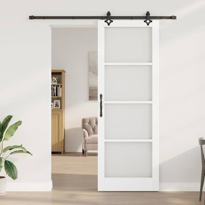 Sliding Door Manual ORKDAL White 83 x 232 cm Wood and metal