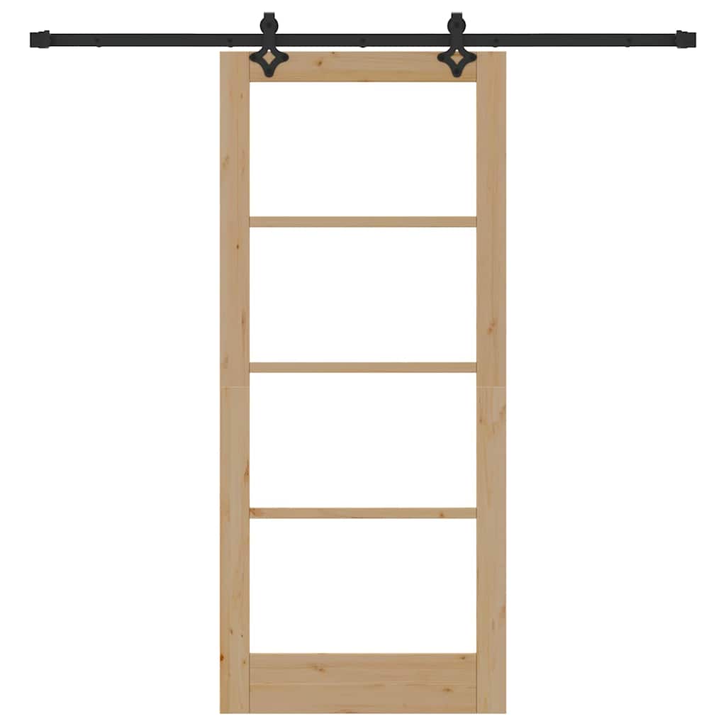 Sliding Door Manual ORKDAL Brown 86 x 198.5 cm Wood and metal