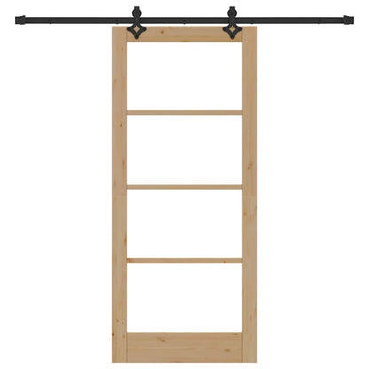 Sliding Door Manual ORKDAL Brown 86 x 198.5 cm Wood and metal