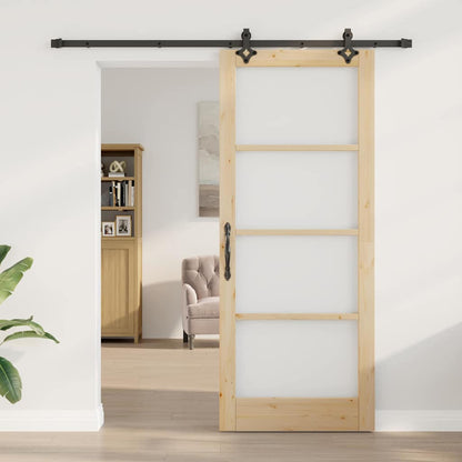 Sliding Door Manual ORKDAL Brown 86 x 211 cm Wood and metal