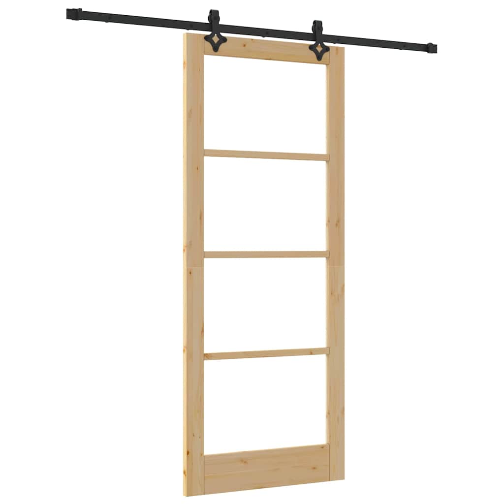 Sliding Door Manual ORKDAL Brown 86 x 211 cm Wood and metal