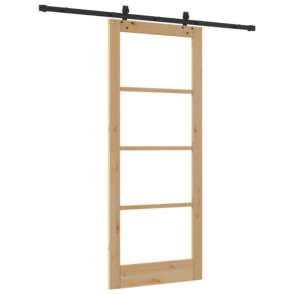 Sliding Door Manual ORKDAL Brown 86 x 211 cm Wood and metal