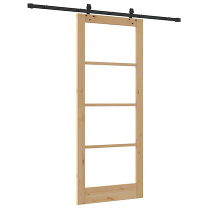 Sliding Door Manual ORKDAL Brown 86 x 211 cm Wood and metal