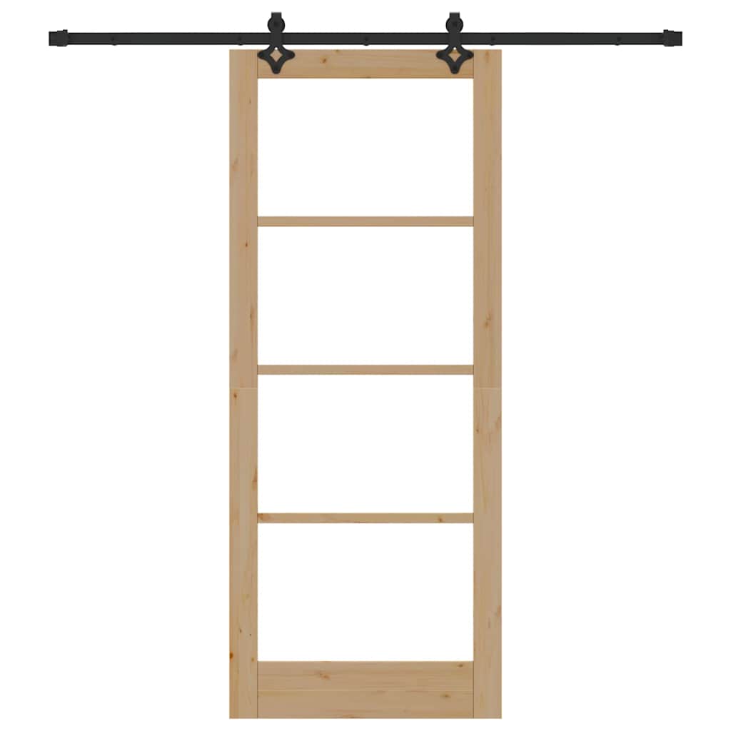 Sliding Door Manual ORKDAL Brown 86 x 211 cm Wood and metal