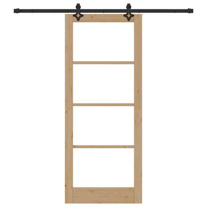 Sliding Door Manual ORKDAL Brown 86 x 211 cm Wood and metal