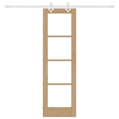 Sliding Door Manual Brown 61 x 198.5 cm Wood and metal