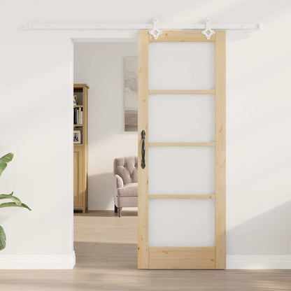 Sliding Door Manual Brown 73.5 x 198.5 cm Wood and metal