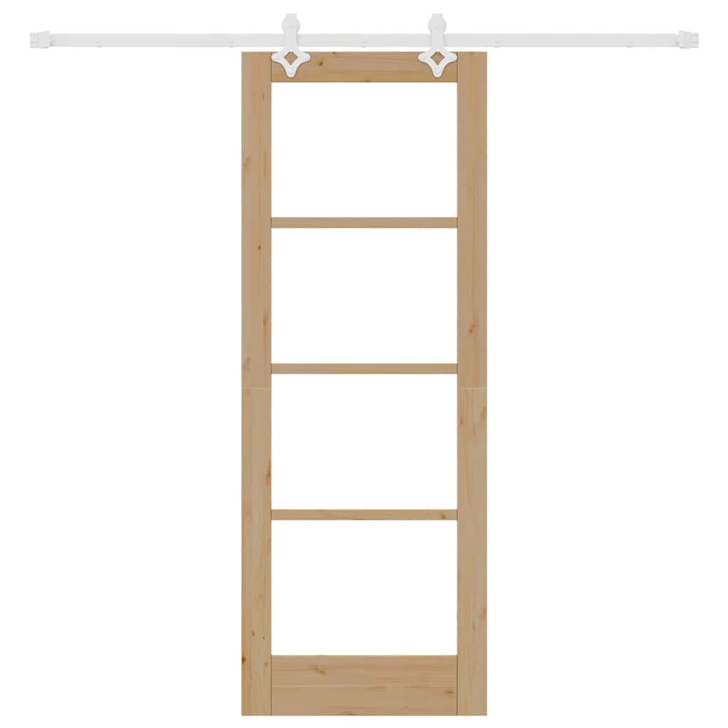 Sliding Door Manual Brown 73.5 x 198.5 cm Wood and metal