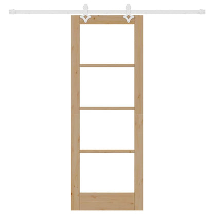 Sliding Door Manual Brown 73.5 x 198.5 cm Wood and metal