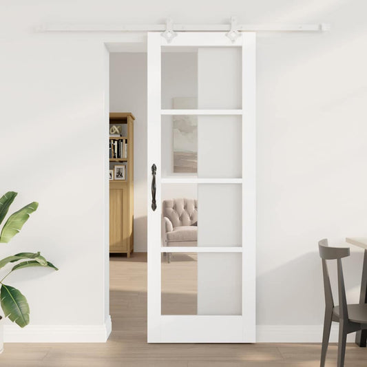 Sliding Door Manual White 73.5 x 211 cm Wood and metal