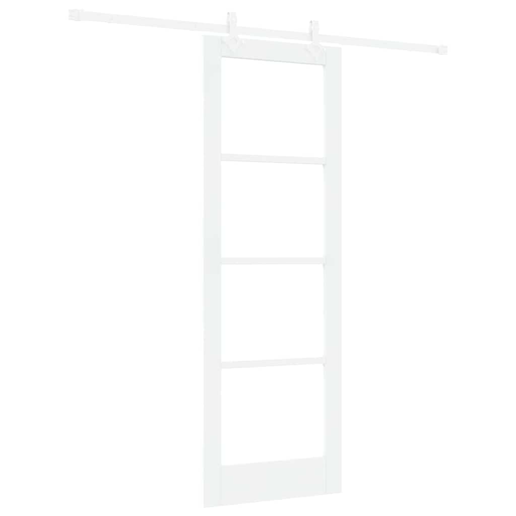 Sliding Door Manual White 73.5 x 211 cm Wood and metal