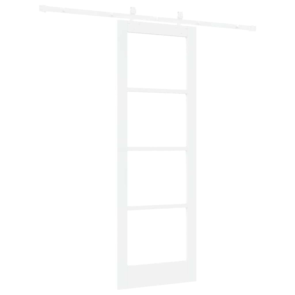 Sliding Door Manual White 73.5 x 211 cm Wood and metal