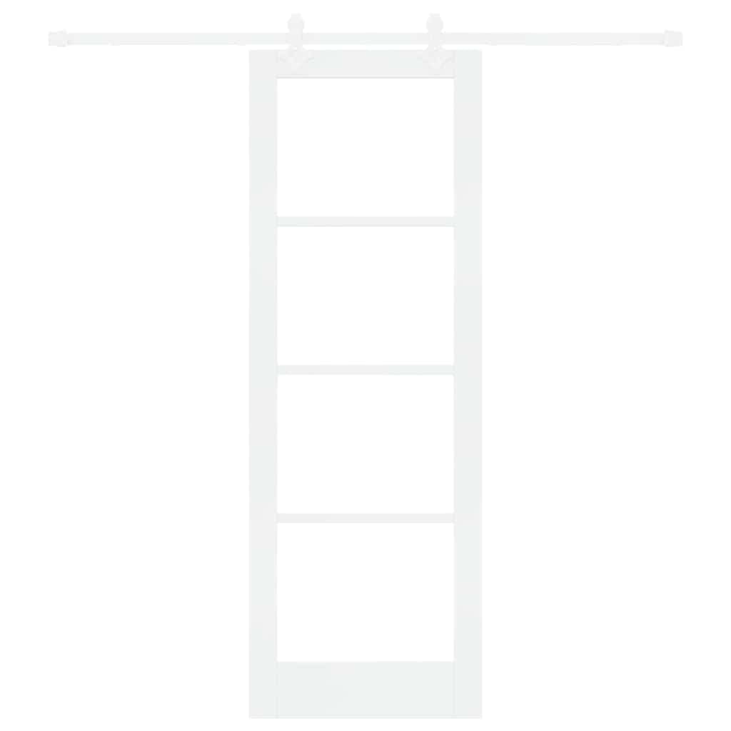 Sliding Door Manual White 73.5 x 211 cm Wood and metal