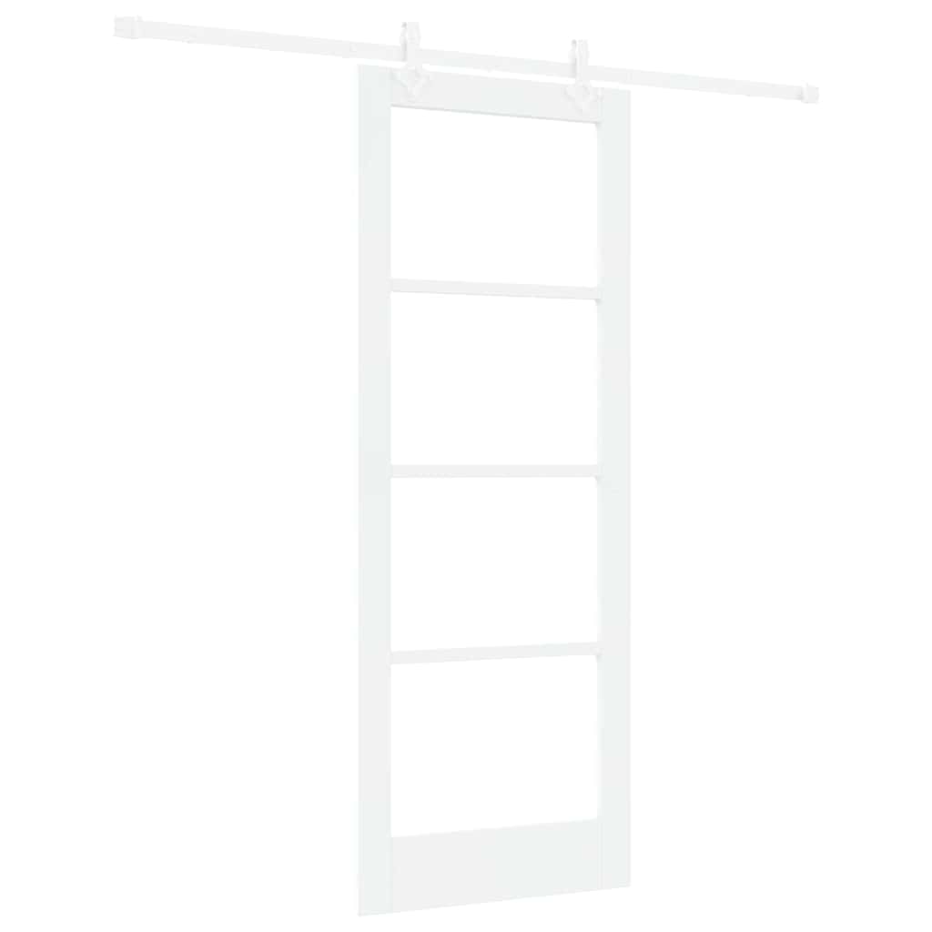 Sliding Door Manual White 78 x 202 cm Wood and metal