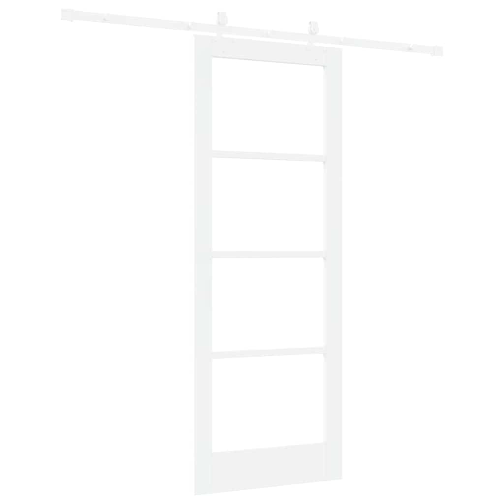 Sliding Door Manual White 78 x 202 cm Wood and metal