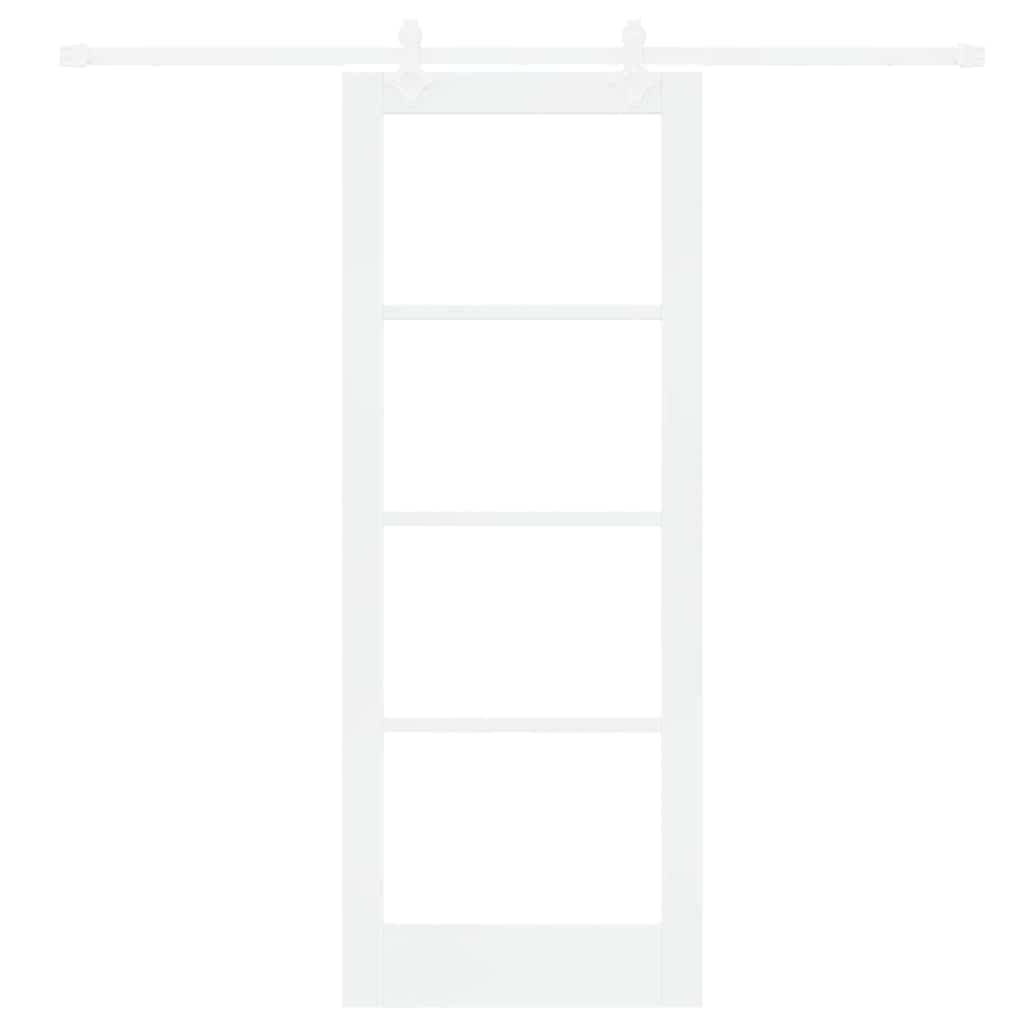 Sliding Door Manual White 78 x 202 cm Wood and metal