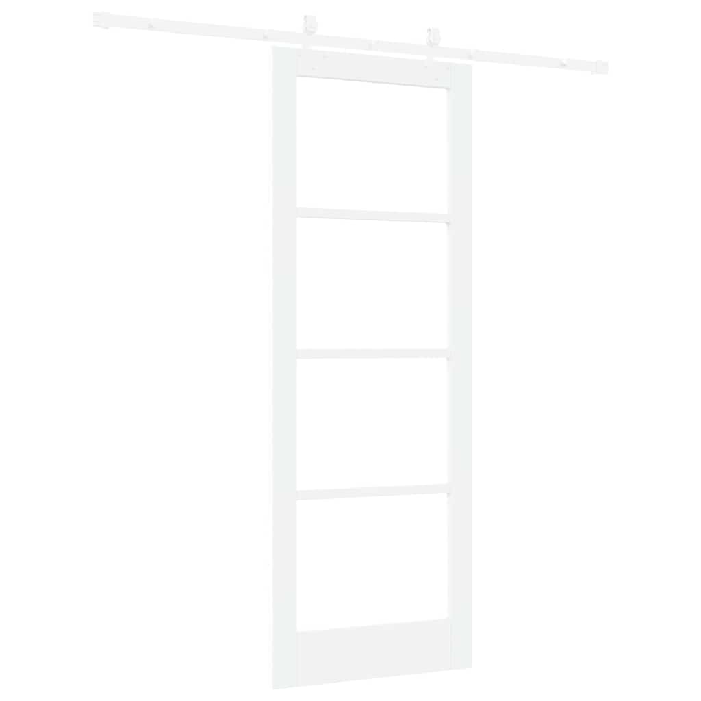 Sliding Door Manual White 78 x 211 cm Wood and metal