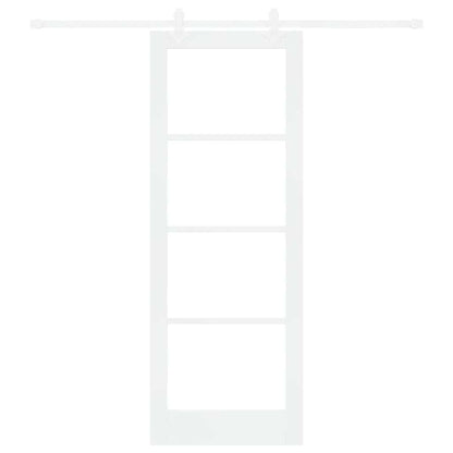 Sliding Door Manual White 78 x 211 cm Wood and metal