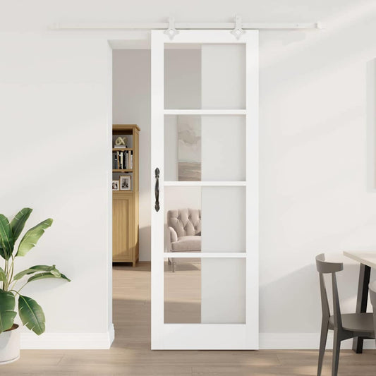 Sliding Door Manual White 78 x 232 cm Wood and metal