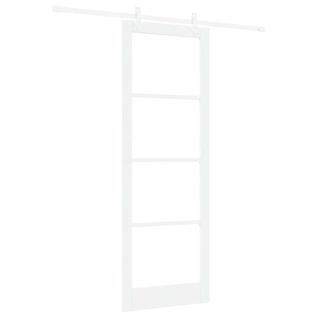 Sliding Door Manual White 83 x 232 cm Wood and metal