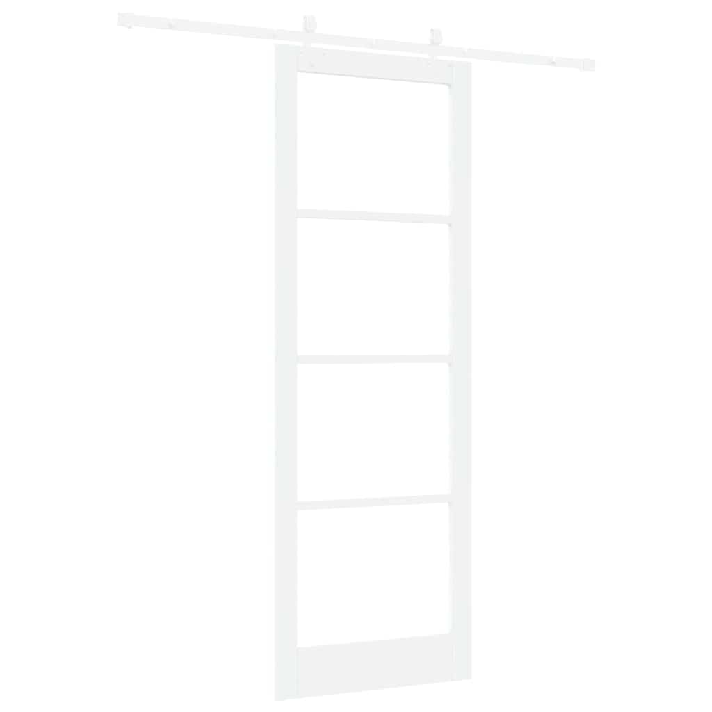 Sliding Door Manual White 83 x 232 cm Wood and metal
