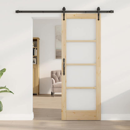 Sliding Door Manual Brown 73.5 x 198.5 cm Wood and metal