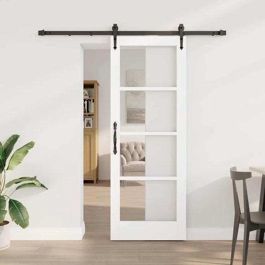 Sliding Door Manual White 73.5 x 198.5 cm Wood and metal