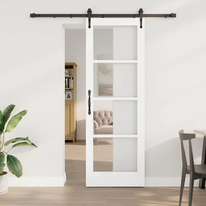 Sliding Door Manual White 73.5 x 211 cm Wood and metal