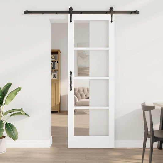 Sliding Door Manual White 73.5 x 211 cm Wood and metal