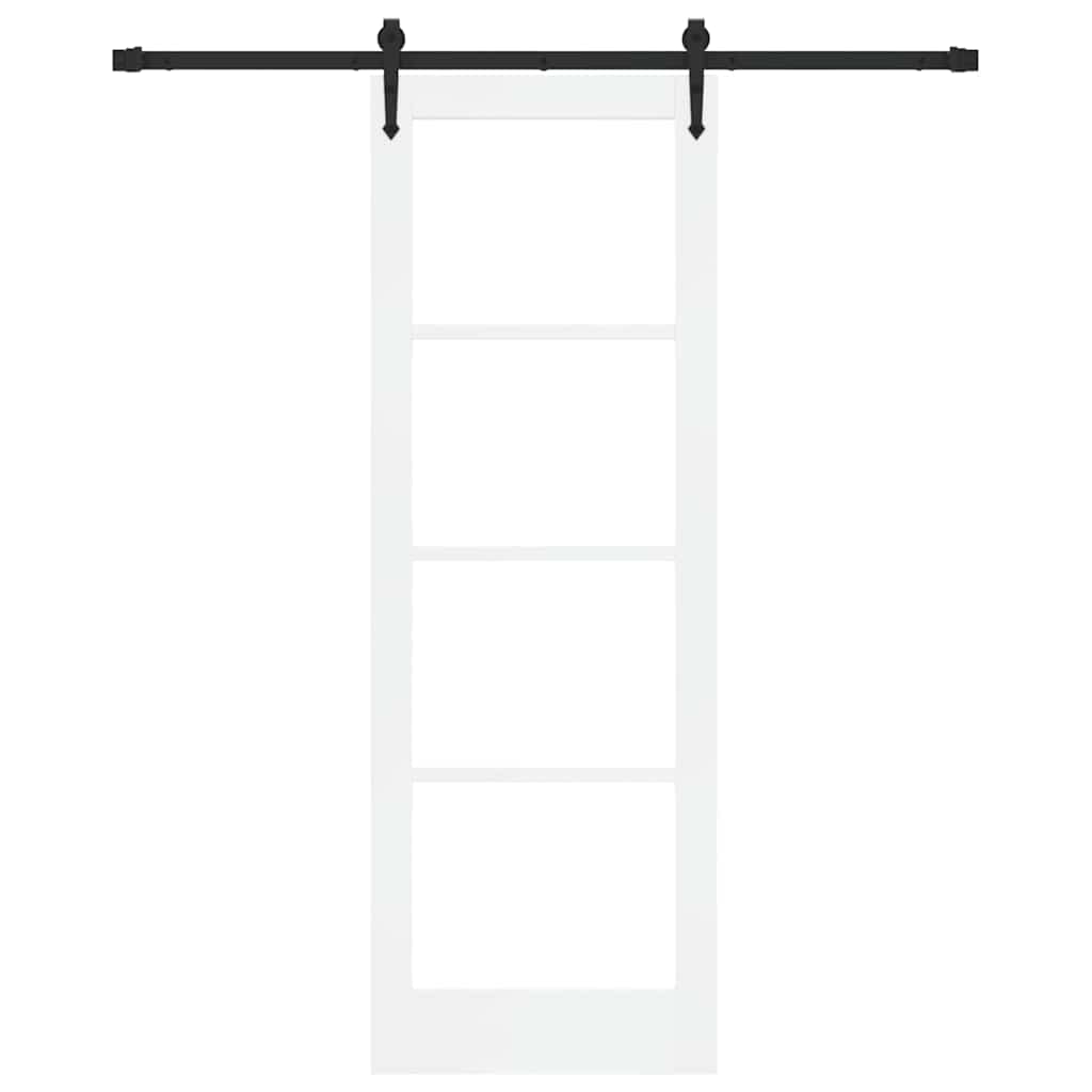 Sliding Door Manual White 73.5 x 211 cm Wood and metal