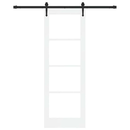 Sliding Door Manual White 73.5 x 211 cm Wood and metal