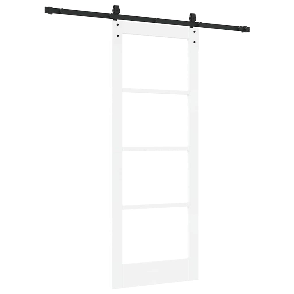 Sliding Door Manual White 78 x 202 cm Wood and metal
